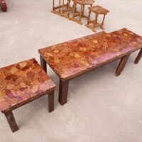 Wood Chip Resin Coffee Table