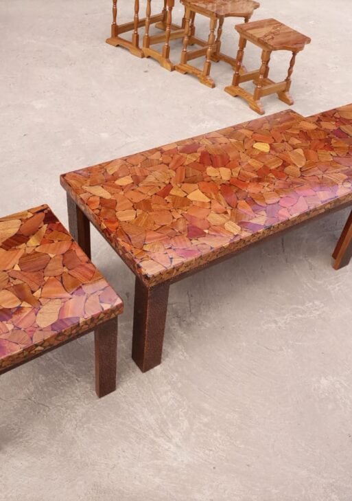 Wood Chip Resin Coffee Table